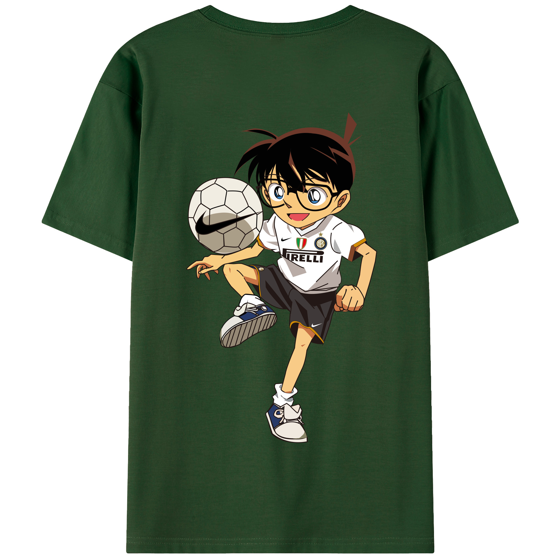 （画像用） 名探偵コナン 江戸川 コナン Detective Conan Conan Edogawa 綿100％半袖Tシャツ（背面プリント）